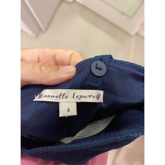 Nanette Lepore Sweetheart Mini Dress Navy Convertible Spaghetti Strap - Picture 6 of 6